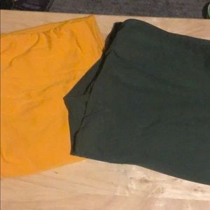 Olive green and gold Lularoe leggings